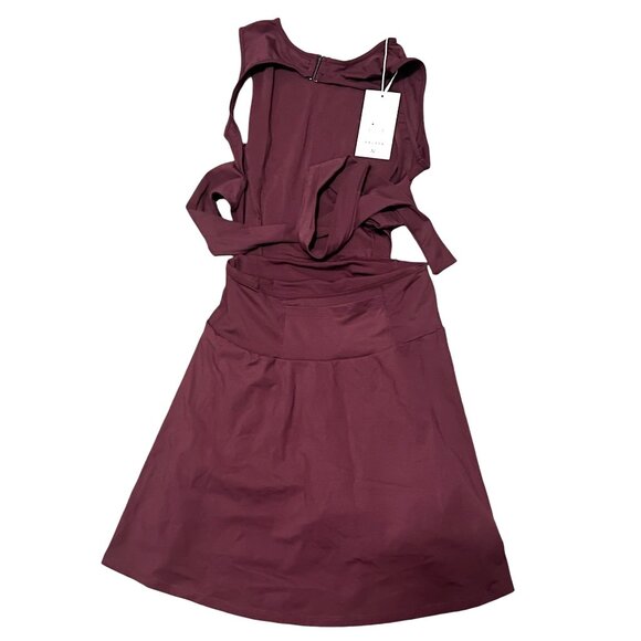 Halara Backless Buckle Tie Back 2-in-1 Pocket Dance Active Dress Sz Small Womens - Picture 5 of 11